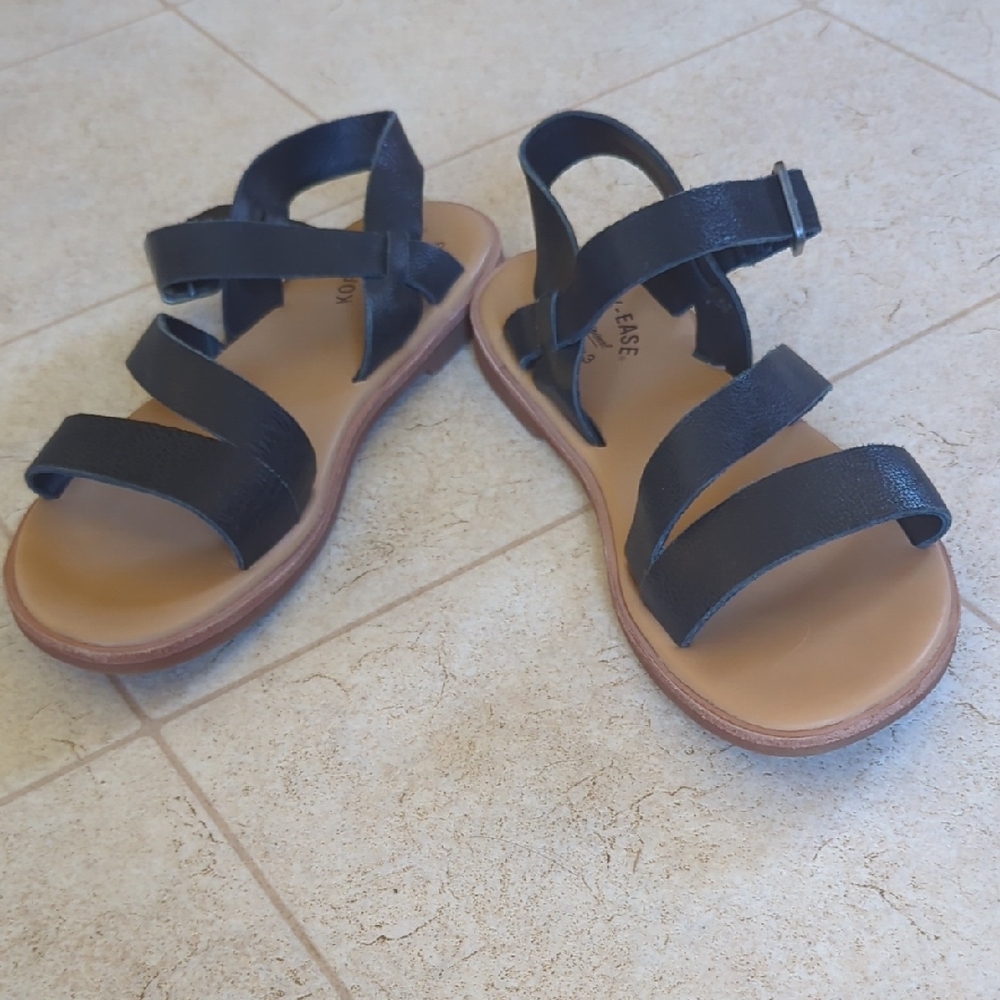 Kork-Ease Black Leather Sandals